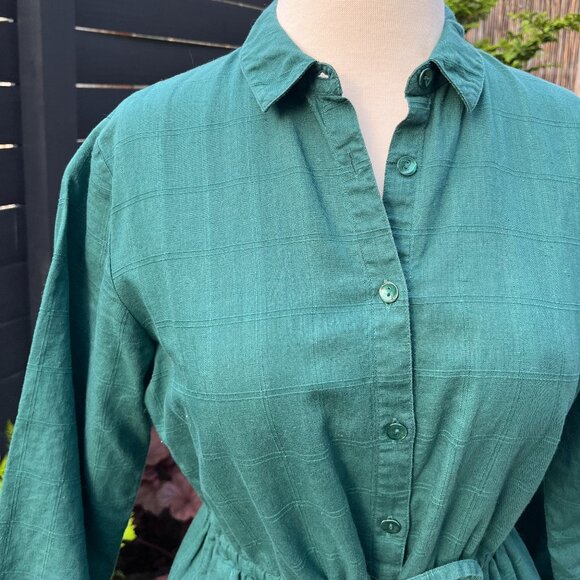 Gudrun Sjödén Green Cotton/Linen Dress (S) - Picture 2 of 4